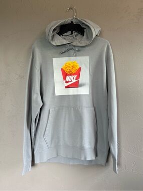Nike Soul Food Light Gray Hoodie with Fries Graphic